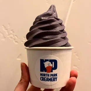 Vegan coconut ube soft serve