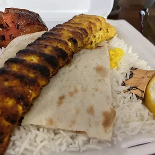 Ground Chicken Kabob Plate