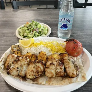 Boneless Chicken Kabob Plate