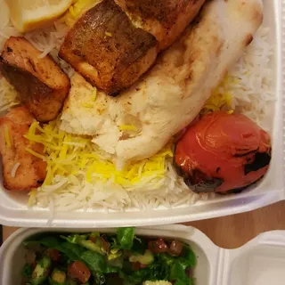 Salmon Kabob Plate