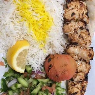 Garlic Chicken Kabob Plate