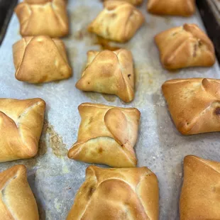 pastries on a baking sheet