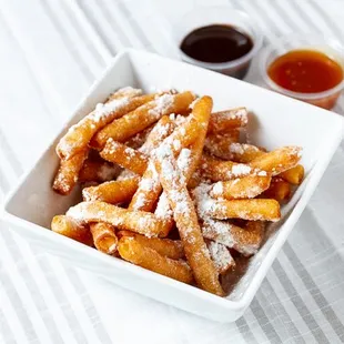 Funnel Cake Fries served with your choice of powered sugar or cinnamon sugar