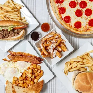 a variety of food items