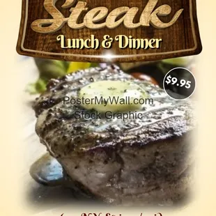 steak lunch and dinner menu