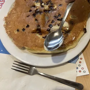 Pancakes are huge and delicious!
