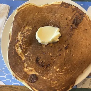Chocolate chip pancake! As big as the placemat.