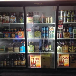 refrigerator full of beer