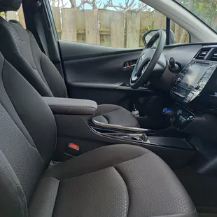 Plenty of space up front on the electric/hybrid Prius