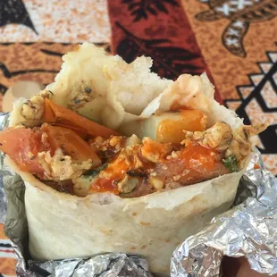 V-land breakfast burrito from Carol&apos;s Cookin