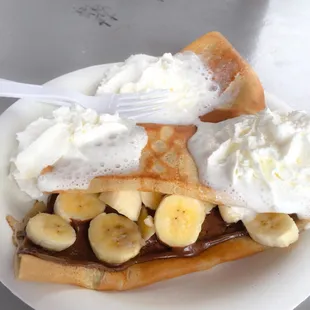 Nutella and Banana Crepe