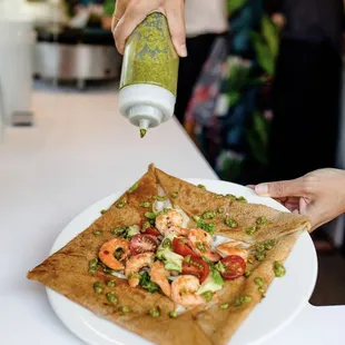 Garlic Shrimp Crepe
