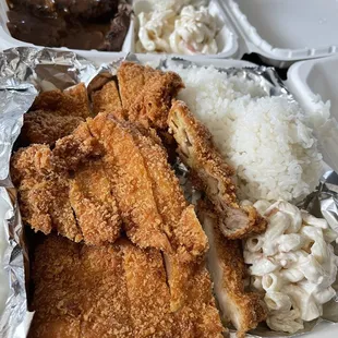 Regular Hamburger Steak &amp; Chicken Katsu Plates