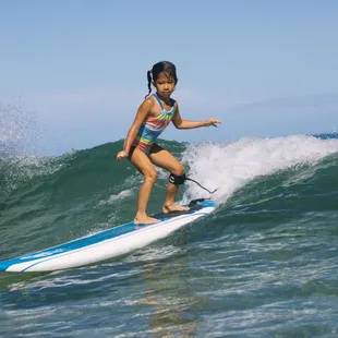 Kids private surf lesson on the north shore of Oahu.