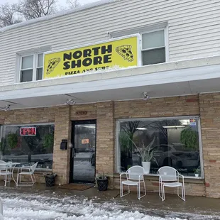 the front of the restaurant