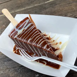 a piece of ice cream cake