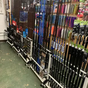 Wide selection of poles