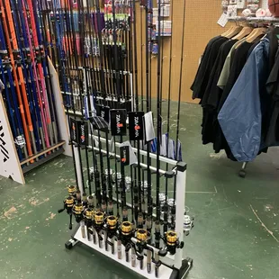 A wide selection of poles