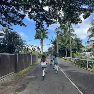 Biking with the bikes from the shop
