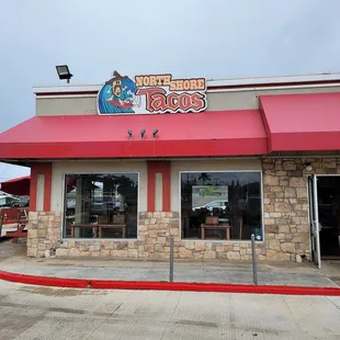 the front of the restaurant