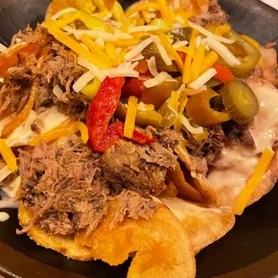 Pulled pork nachos