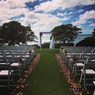Flowers for our wedding ceremony at Turtle Bay