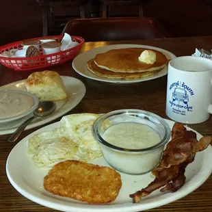 The Truck Stop Breakfast, plus coffee.