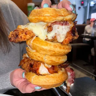 chicken and waffle sliders