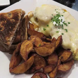 D LOADED MASHED POTATO OMELET