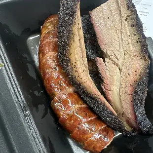 Brisket and jalapeño sausage