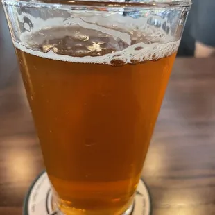 a glass of beer