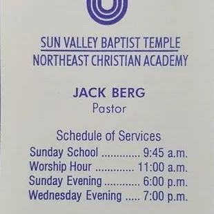 Jack Berg, Pastor