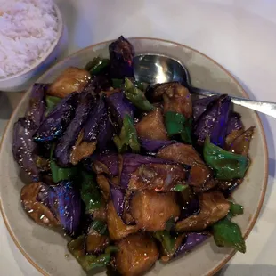 Eggplant and potatoes