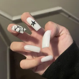 Just got my nails done this morning and I love them they're amazing