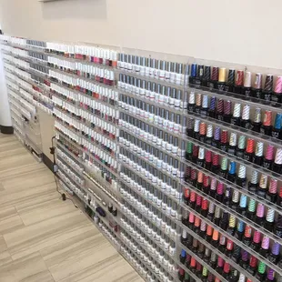 HUGE selection of shellac polish!! All of them are shown on nail samples so you can see exactly how they look.
