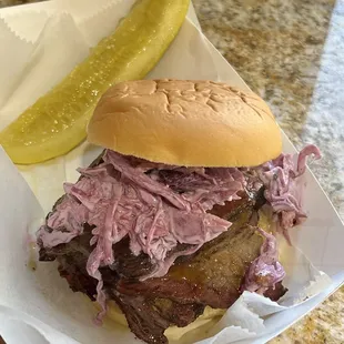 Smoked Brisket Sandwich - didn&apos;t taste much smoke. Tender and juicy brisket. Nice flavor profile. Good sandwich, but not great.