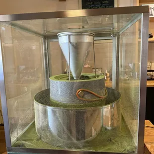 House milled matcha machine