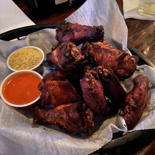 Smoked Chicken wings (a dozen )