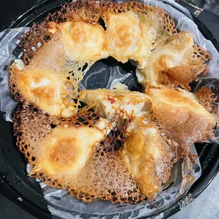 Chinese Chives, Pork and Shrimp Dumplings (fried)!