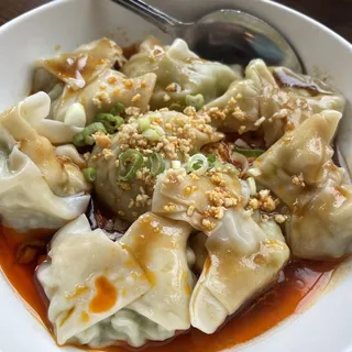 Shrimp Wontons In Spicy Sauce