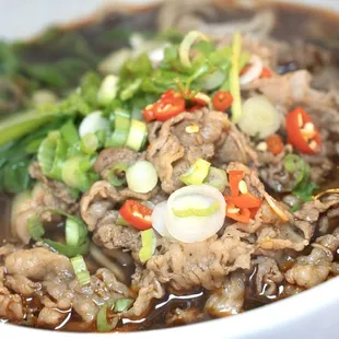 Mala Premium Beef Noodle Soup.
