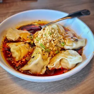 Shrimp Wonton in Spicy Sauce