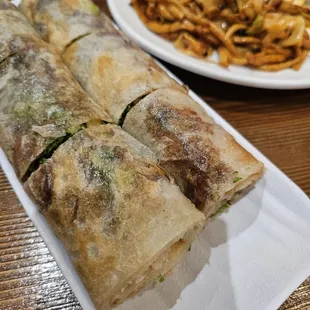 Beef Roll &amp; Lao Gan Ma Fried Noodles
