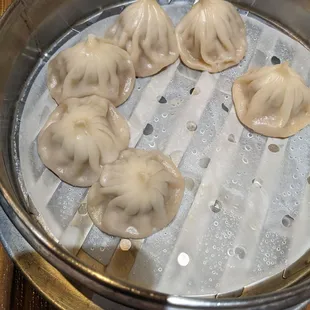 Juicy Pork dumpling after we ate a few