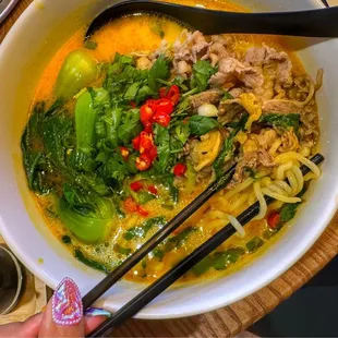 Golden Soup Beef Noodle -HIGHLY recommend this!