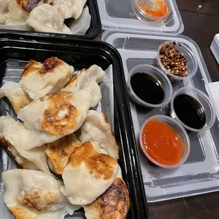 Chicken pan fried dumplings