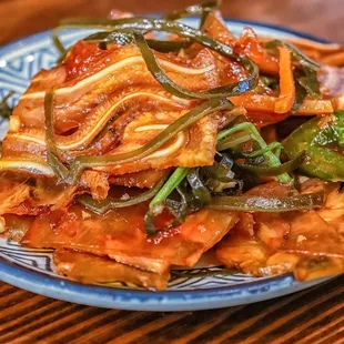 a plate of food on a table