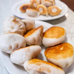 Okay, but these fried pork buns are just next level unreal good! Perfect intersection of texture and flavor!