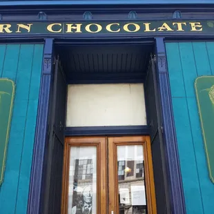 the entrance to the building