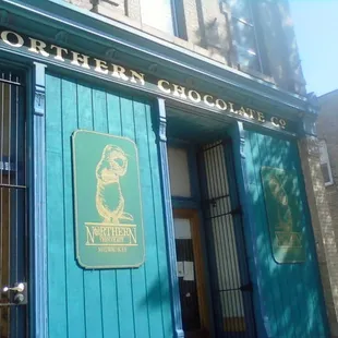 the entrance to the building